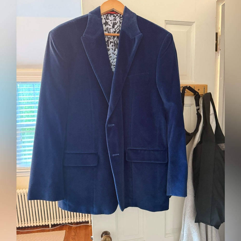 Robert Graham Royal Blue Velvet Blazer